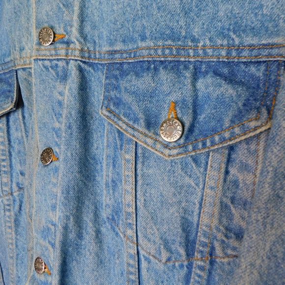 Tyca Denim Jacket Adult L Freightliner Embossed Made in USA Vintage Rare Trucker - Picture 8 of 16